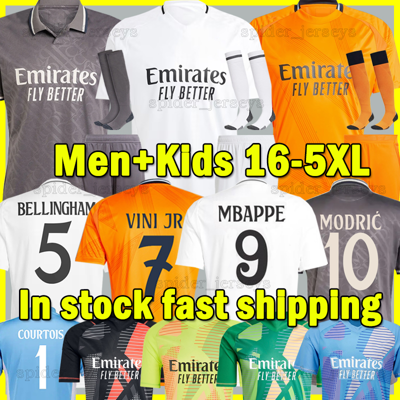 4XL 5XL 24 25 BELLINGHAM MBAPPE Soccer Jerseys VINI JR. RODRYGO 2024 2025 MODRIC Football Shirts VALVERDE ENDRICK BRAHIM LUCAS V. Player Men Uniforms kids kits sets