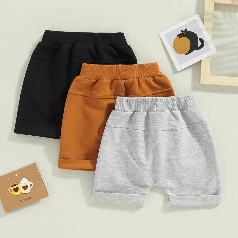 Kids Toddler Boy 3 Pack Shorts Set Casual Solid Loose Drawstring Shorts Sweatpants Athletic Workout Sport Pants Shorts 250304