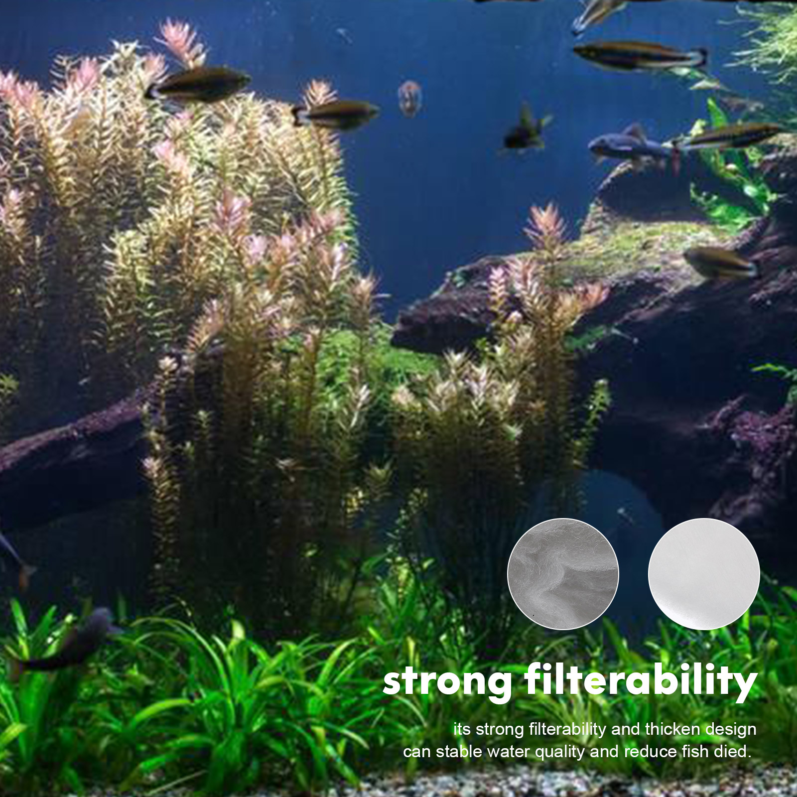 2 Pcs Fish Tank Filter Sponges Accessories Aquarium Floss for Reef Pad Tanks Small