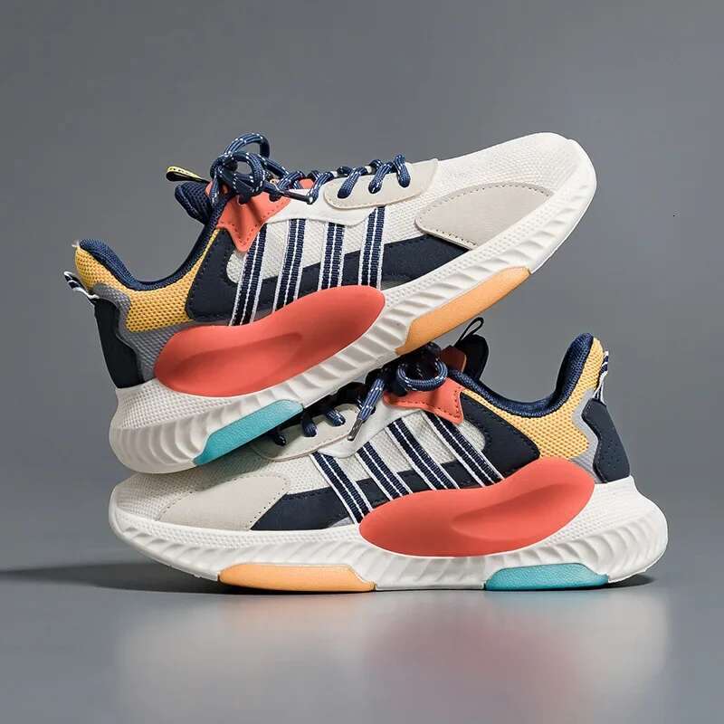 New Sport for Women Men Fashion Lace Up Casual Sneakers Retro Couple Platform Mesh Running Shoes