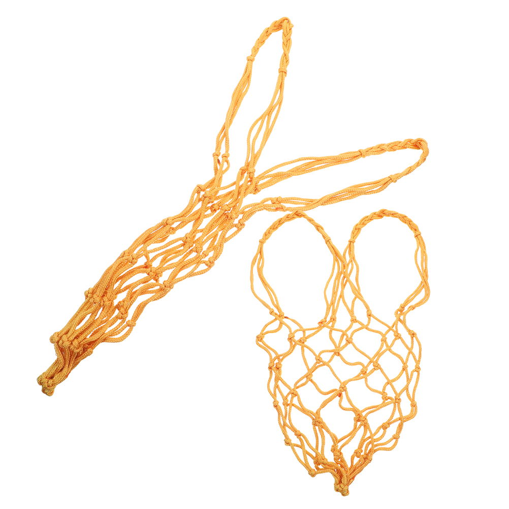 2 Pcs Livestock Feeding Mesh Bag Double-head Dustpan Feeder Hay Net Cattle and Sheep Chicken Hanging Goat for Grain Horse Grass