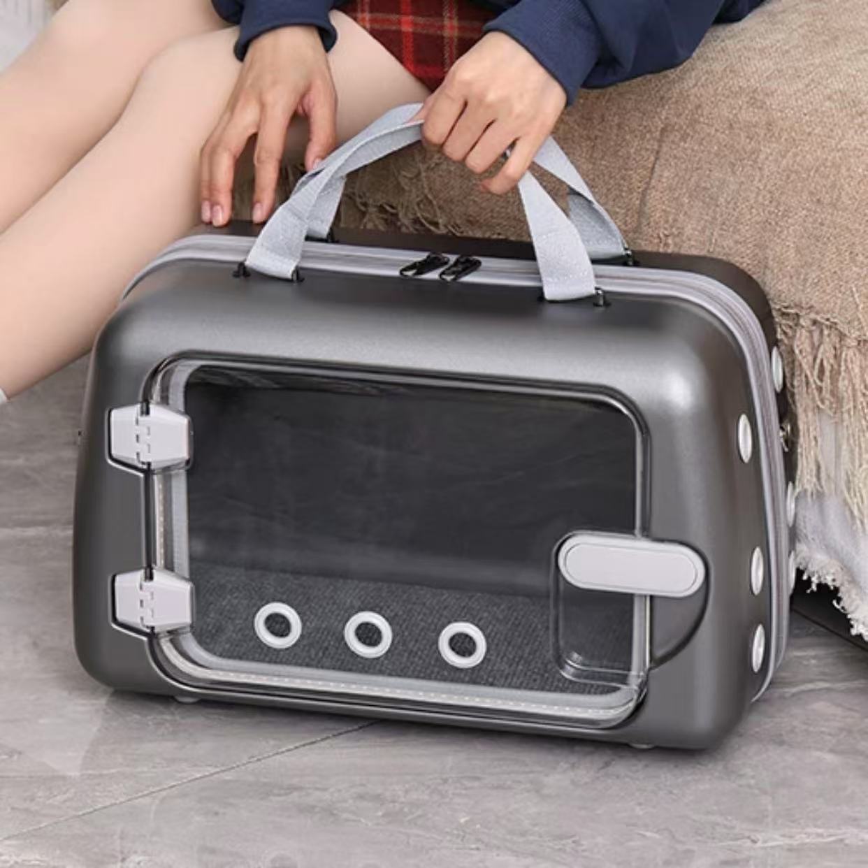 Boarding pet bag, cat outdoor bag, hand-held rabbit bag, large capacity crossbody, single shoulder dog bag, pet spacecraft bag