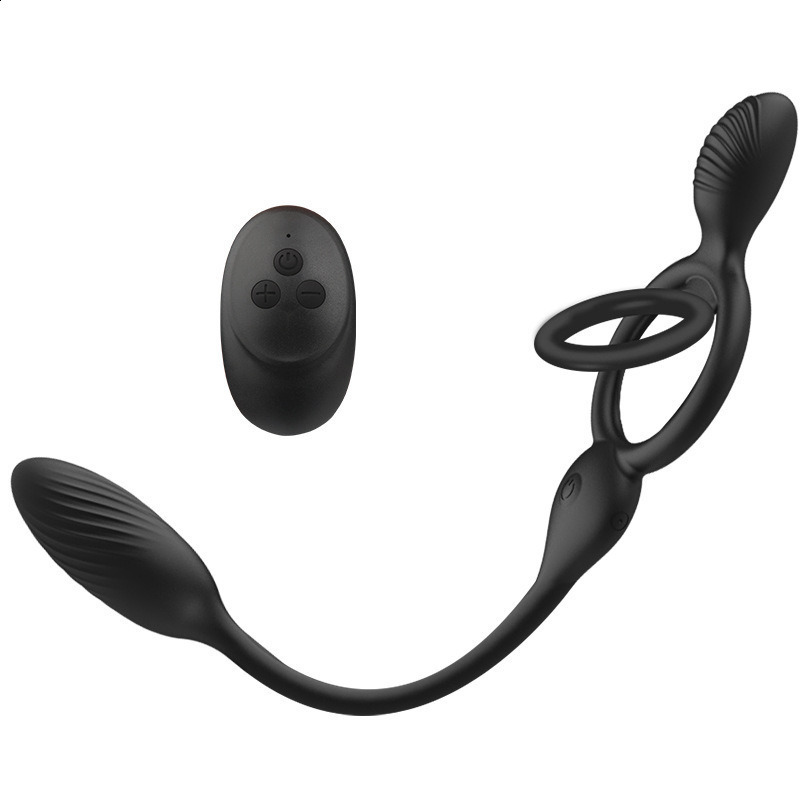 Locking ring dual ring silicone multi frequency vibration ring remote charging couple resonance massager adult product 240711