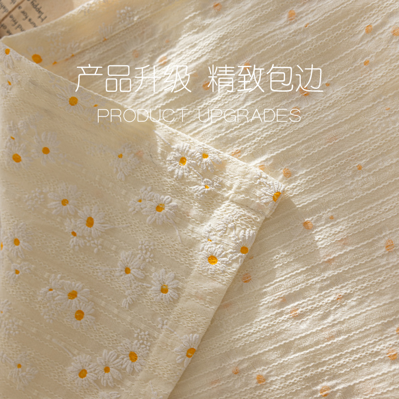 Small Daisies Floral Fresh Photo Picnic Background Cloth Literary Dormitory Desk Cloth