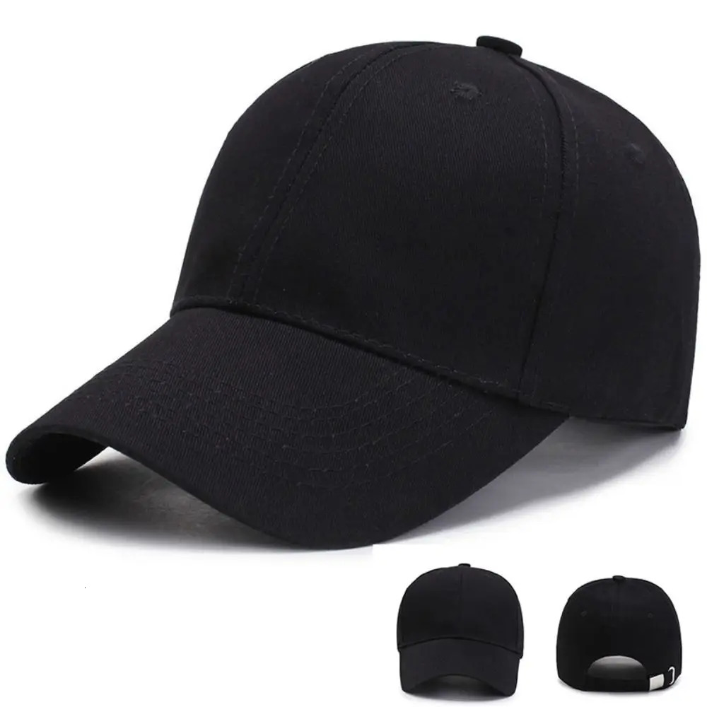 Black baseball cap suitable for womens sports adjustable cotton casual summer 250228