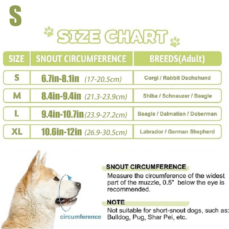 Mouth Cover For Dogs Soft Covered Adjustable Breathable Pet Mouth Guard Puppy Muzzle For Scavenging Biting Licking And Chewing