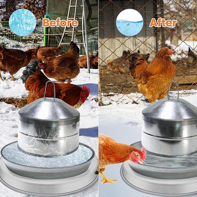 Winter Poultry Water Heater Thermostat Outdoor Chicken Waterer Weather-Resistant Winter Supplies for Ducks Birth Baths and Geese