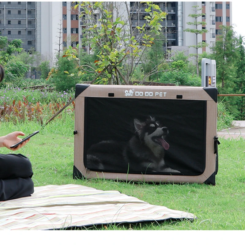 Pet Car Dog Cage Dog Car Seat Breathable Visible Pet Car Bag Top Skylight Dog Carrying Box