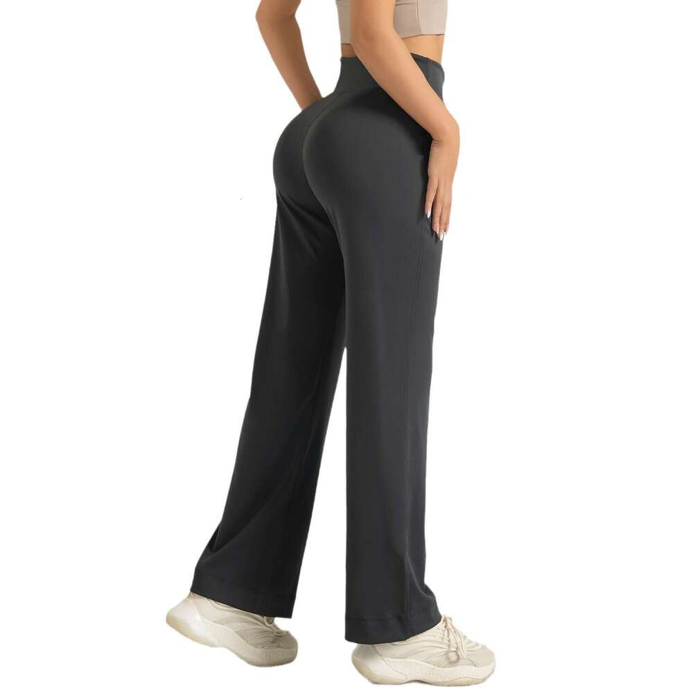 Zone Versatile Street Shooting Sports Drawstring Loose Nude Casual High Elastic Seamless Wide Leg Pants For Women KLMY