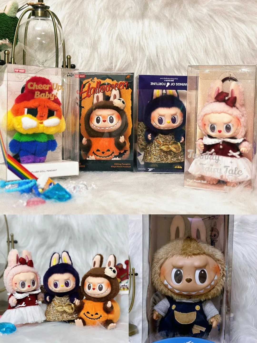 In stock Labubu Mokoko Spring Flower Sweetheart Thailand Limited Edition Vinyl Doll Cute Backpack Pendant Decorative Blind BoxT250305