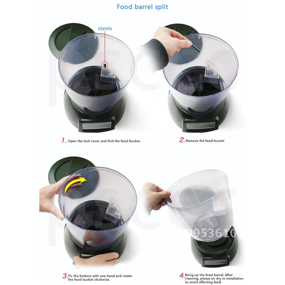 Automatic Pond Food Fish Feeder Dispenser Digital Accessories Method Aquarium With Feeder LCD Aquarium Timer