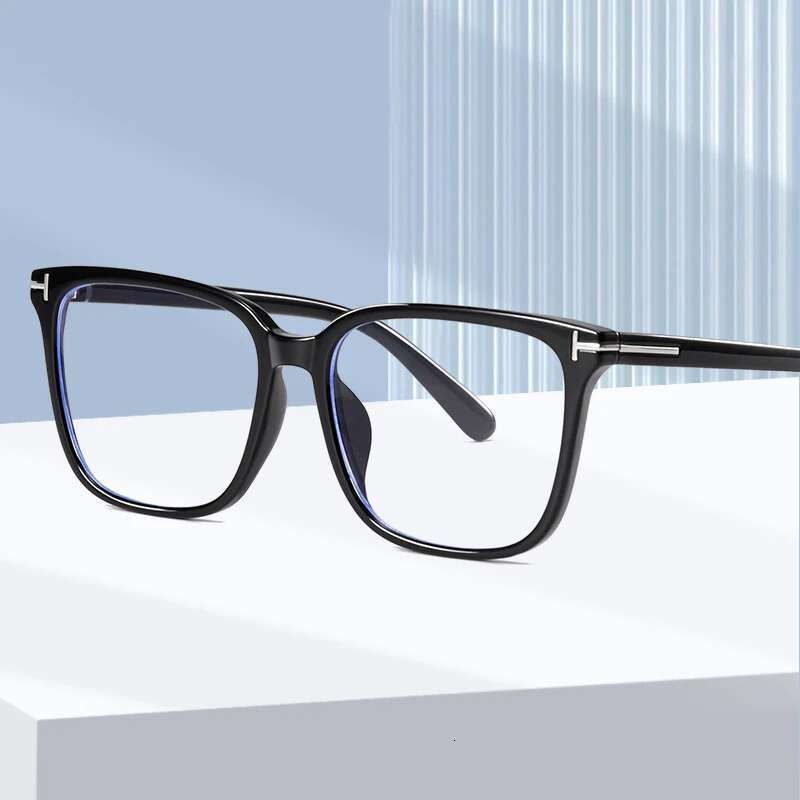 Transparent Tea Frame Square Prescription Glasses Degree Women Men Fashion Student Optical Lenses With Recipe