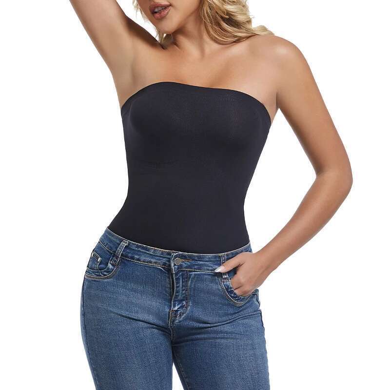 Shapewear Strapless Bodysuit For Women Off The Shoulder Seamless Tummy Control Sculpting Briefs Tube Tops Sexy Body Shaper KLMY
