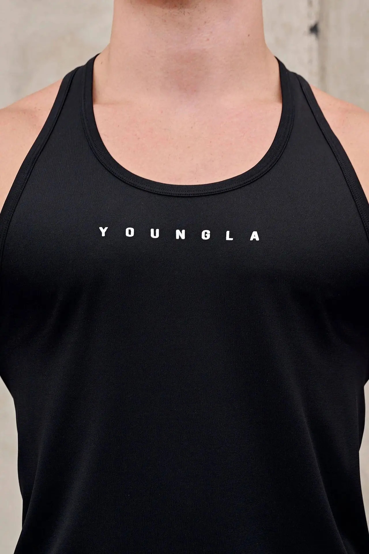 American YOUNG Muscle Fitness Vest Mens Sports Outdoor Running Tight Quick Dry Fashion Sleeveless Shirt Summer 250304