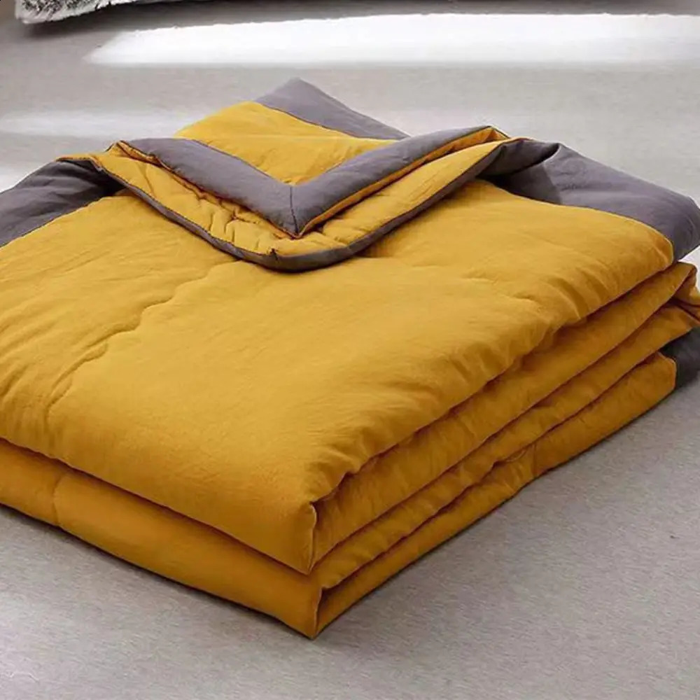 Double Sided Cooling Blanket Cold Effect Breathable Conditioning Quilt Spring Summer Solid Color Cooler Quilt 250304