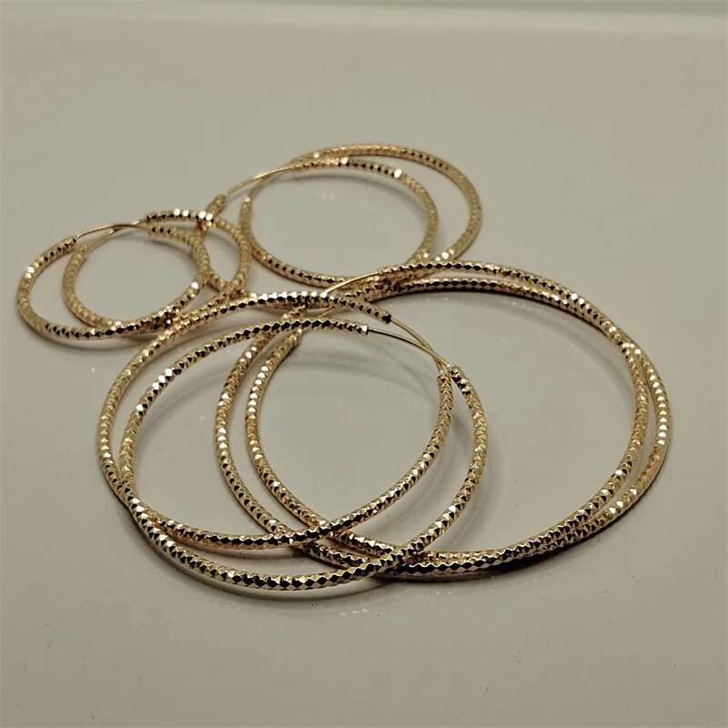 Somilia - Sterg Sier Round Earrings for Women Large Circle Piercing Rose Gold Hoop Earring Dropship Suppliers With Gife