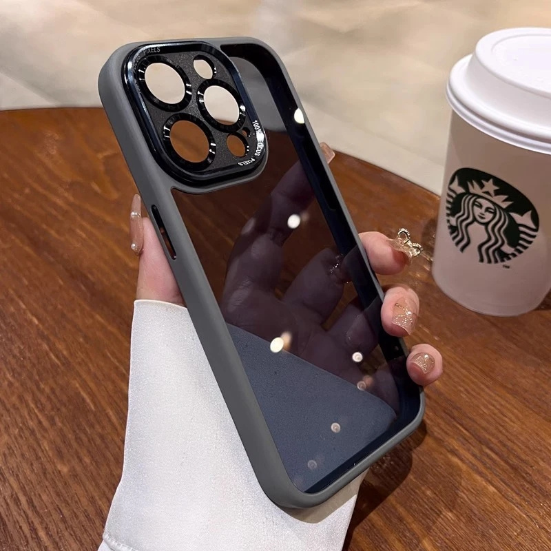 Clear Metal Camera Bumper Case For iPhone 16 Pro Max 15 16 Plus 11 13 14 15 Pro Max For Magsafe Magnetic Lens Protection Transparent Shockproof Cover