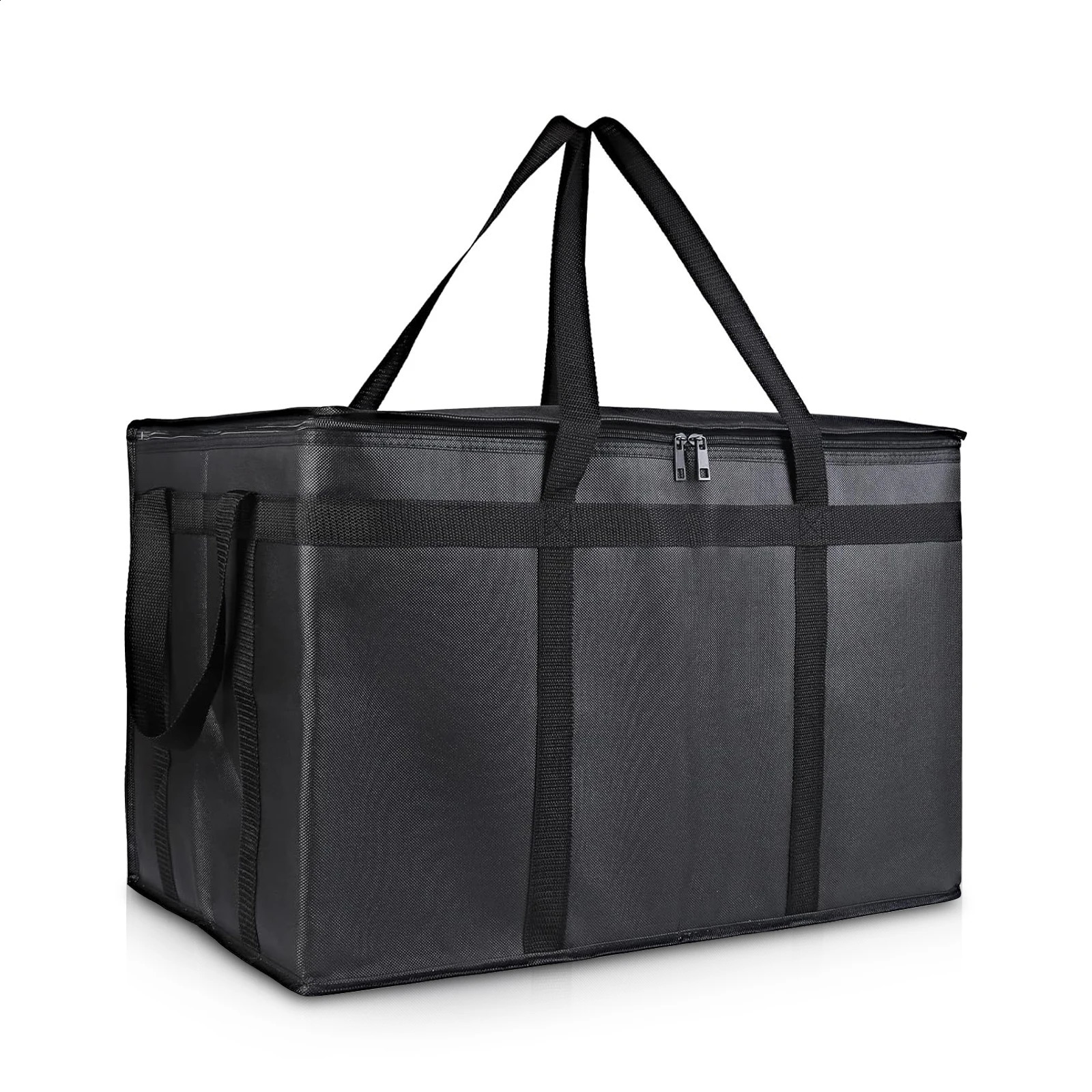 Ship from US Insulated Food Delivery Bag Reusable Grocery Cooler for Cold Catering Shopping 250305FBB