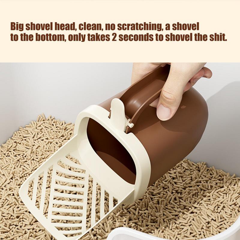 Cat Litter Shovel with storage bucket and quick sand leakage function For Pet Filter Clean Toilet Garbage Picker Cat Supplies