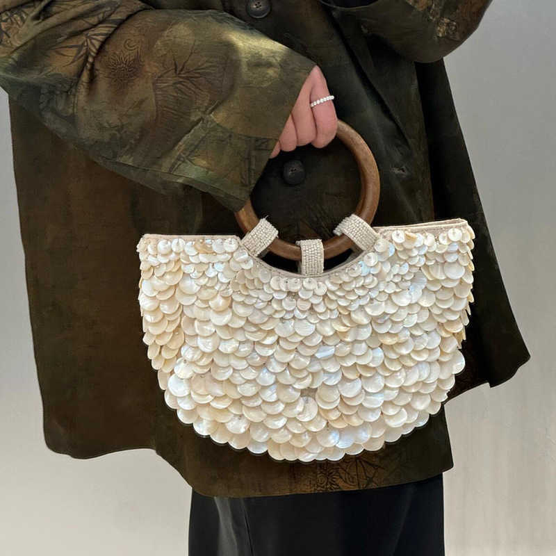 Instagram Popular High-end Fairy Mother of Handbag, Handmade Pearl Decoration Women's Bag Trend 250315