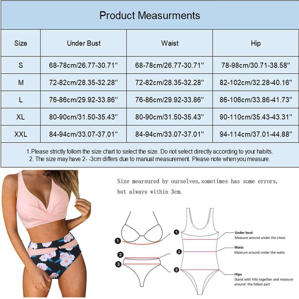 Bandage Sexy Print Bikini Large Size Swimsuit Halter Swimwear Women High Waist Shirring Bikinis Sets Beach Outfits Bathing Suits Km-Ly