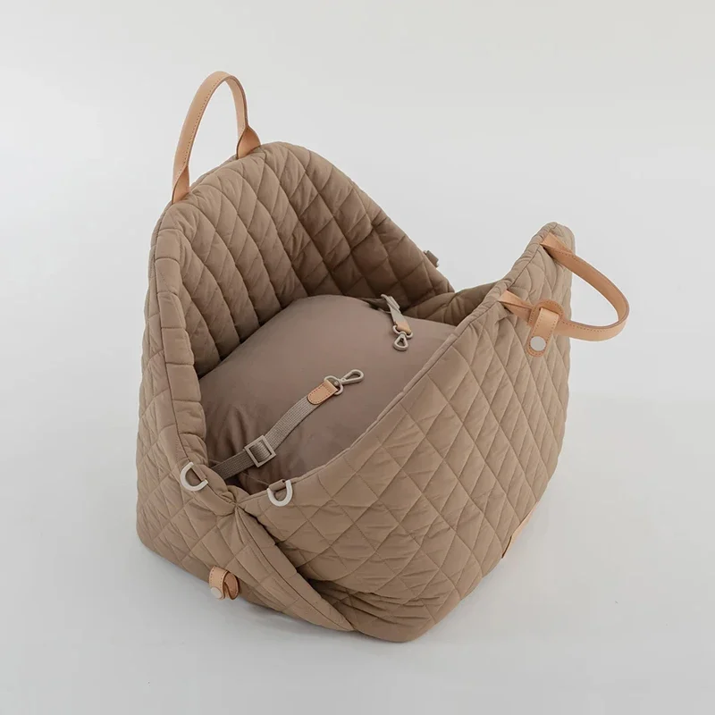 Dog Handbag Car Seat Travel Bed for Small Dogs Cat Portable Washable Puppy Carrier Tote Safety Pet Booster