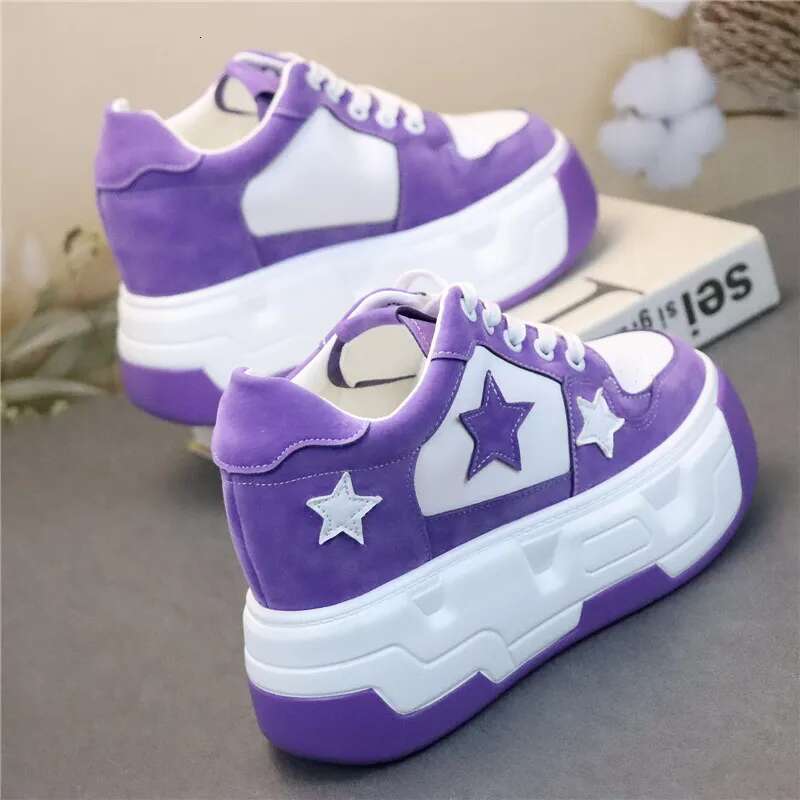 2025 Designer shoes Women's microfiber sneakers, platform 10 cm