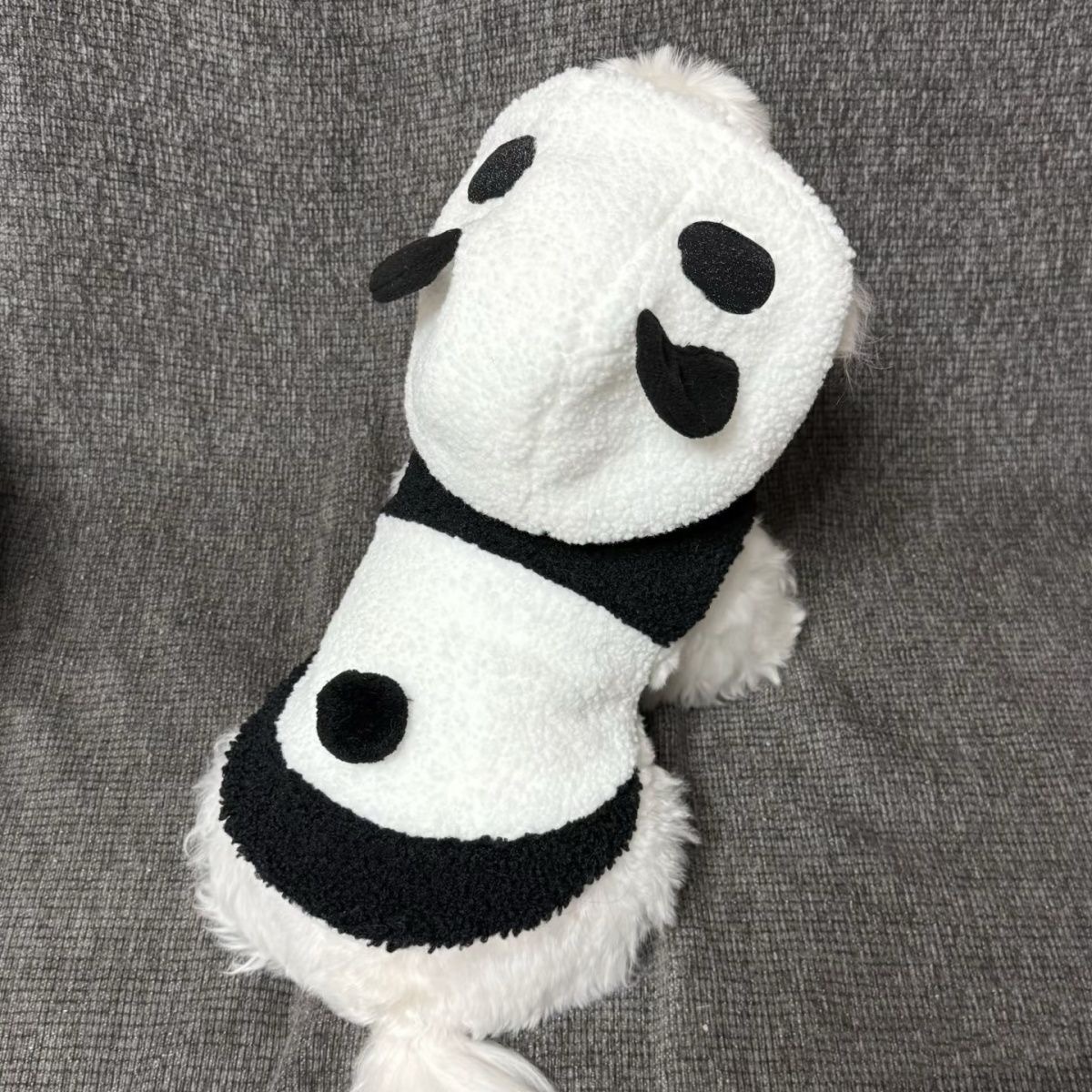 Pet Autumn and Winter Panda Baby Coat Hooded Plush Sweatshirt Teddy Bear Panda with Plush Vest Clothing Dog Jacket Puppy
