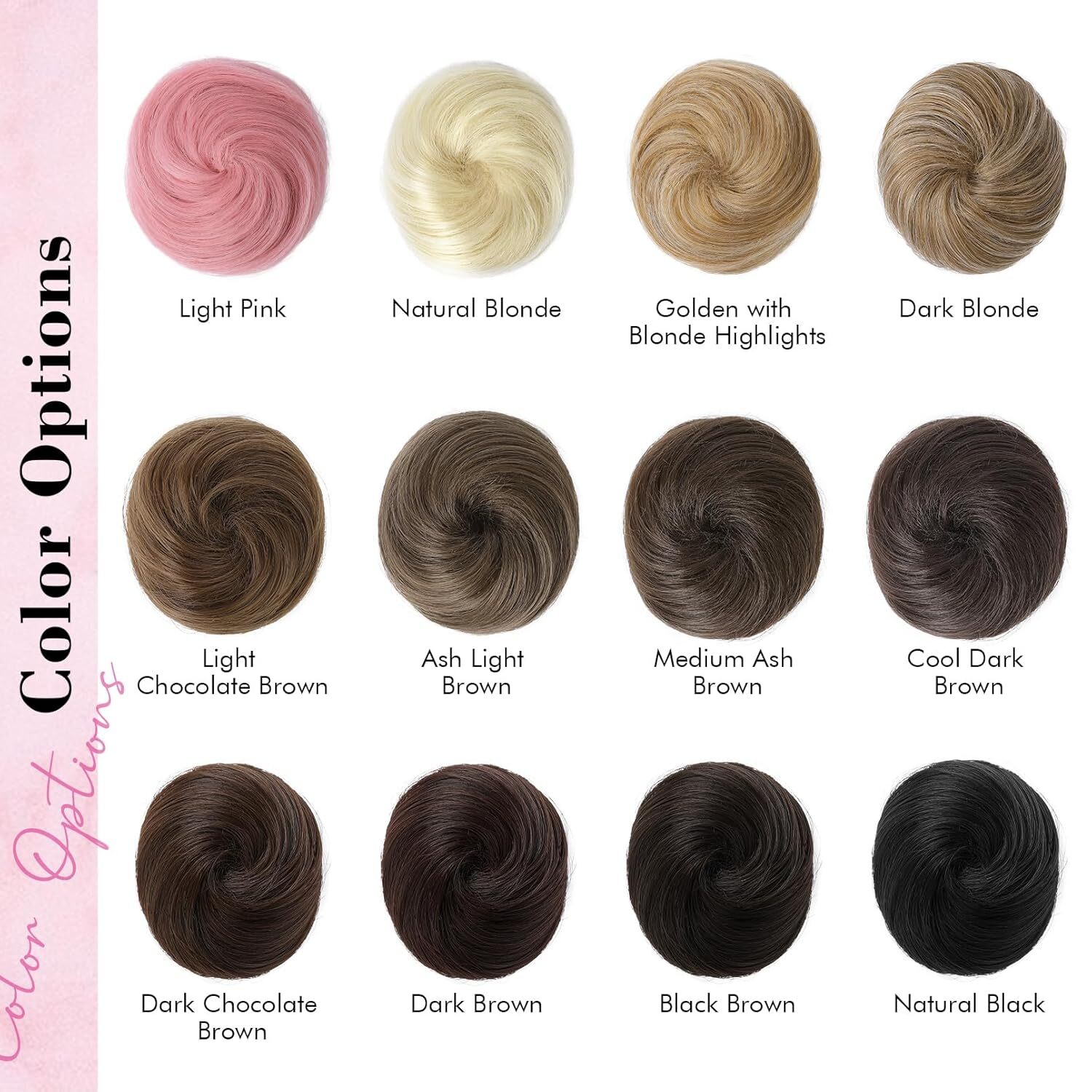 REECHO Space Bag Hair Piece, 2 mini claw clip messy Cat's ears (Steamed cat-ear shaped bread) extensions HB001 accessories Updo hair piece for wo