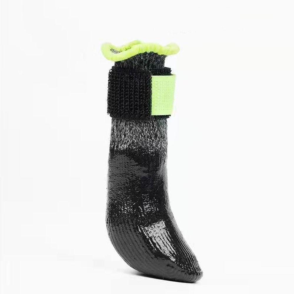 4pcs/set Waterproof Pet Socks Booties with Rubber Sole Anti Scratch Dog Foot Covers Nonslip Anti-stain Pet Paw Protector