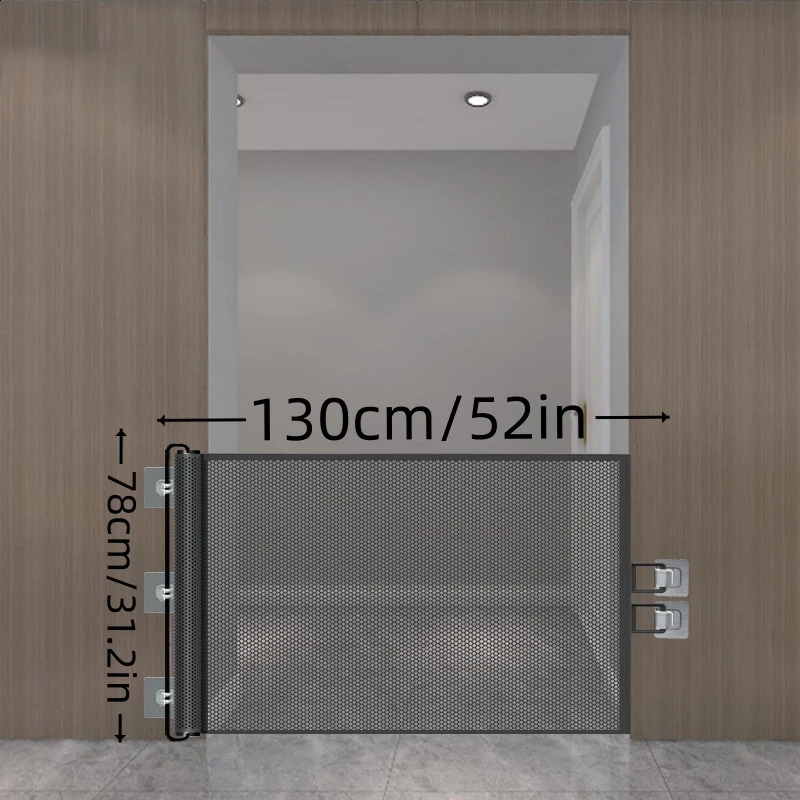 Cat Gate for Doorway Retractable Dog Gate Gates for Dogs Indoor Cat Safety Gate - No Jumping Over Pet Gate Cat Gate for H 250304
