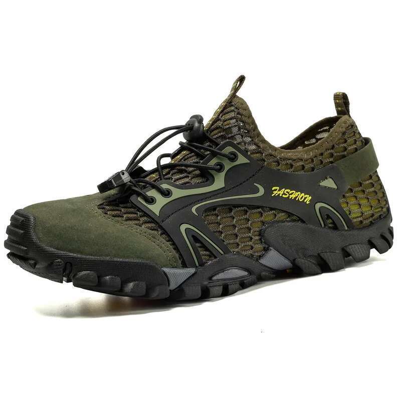 Men's Solid Color Creek Tracing Water Outdoor Beach Swimming Mountaineering Breathable Quick-Dry Aqua Shoes