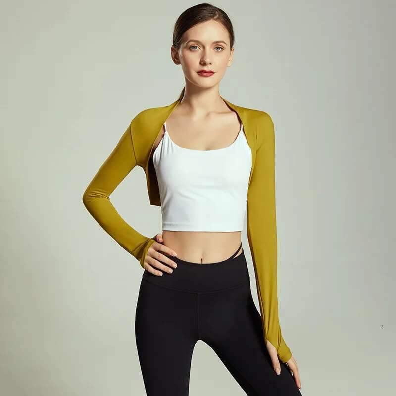 Ballet Shawl Dancing Women Long Sleeve Yoga Shirts Fiess Crop Top Running Tight Sports Coat Quick Dry Workout Sportswear
