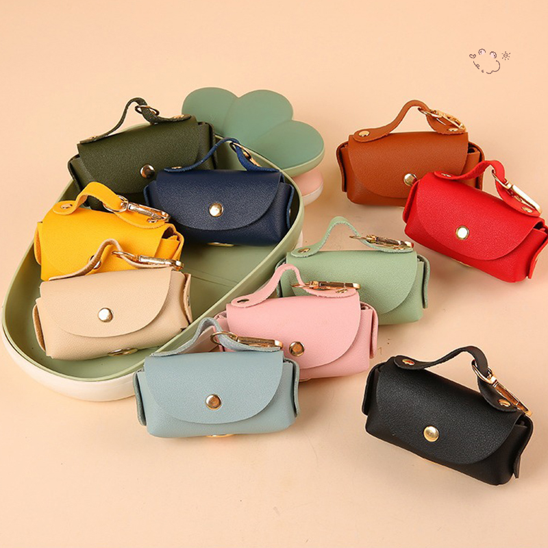 Stylish Pet Bag Holder Leather Pet Poop Bag Holder With Dispenser For Dog Bags Portable Dog Poop Bag Organizer Pet Supplies