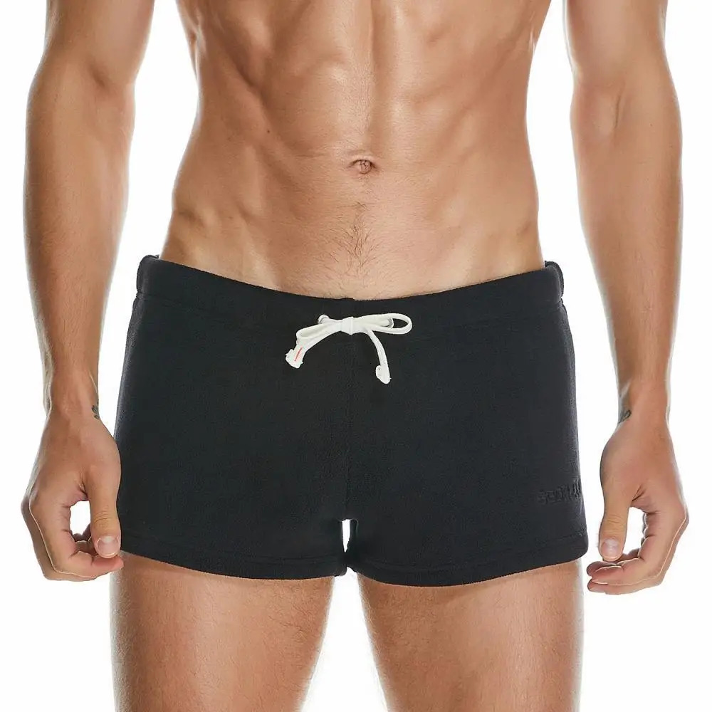 SEOBEAN Mens Pajamas Shorts Sleep Bottoms Boxer Homewear Underwear Gym Fitness Drawstring for Man 250224
