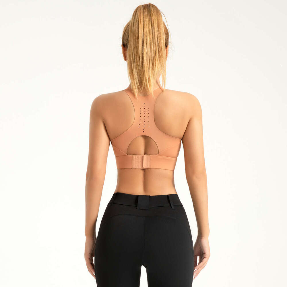 Special Zone Hole Feeling Yoga Breathable Back Buckle High Strength Shockproof Gathering Sports Bra KLMY