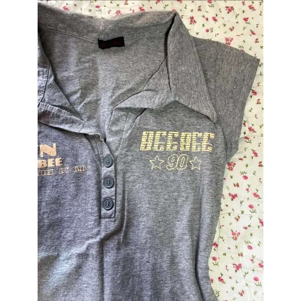 Streetwear Punk Vintage 90s Clothing Women Letter Casual Short Sleeve T-shirts Korean Fashion Bady T-shirts Woman Gothic Y2k Clothing