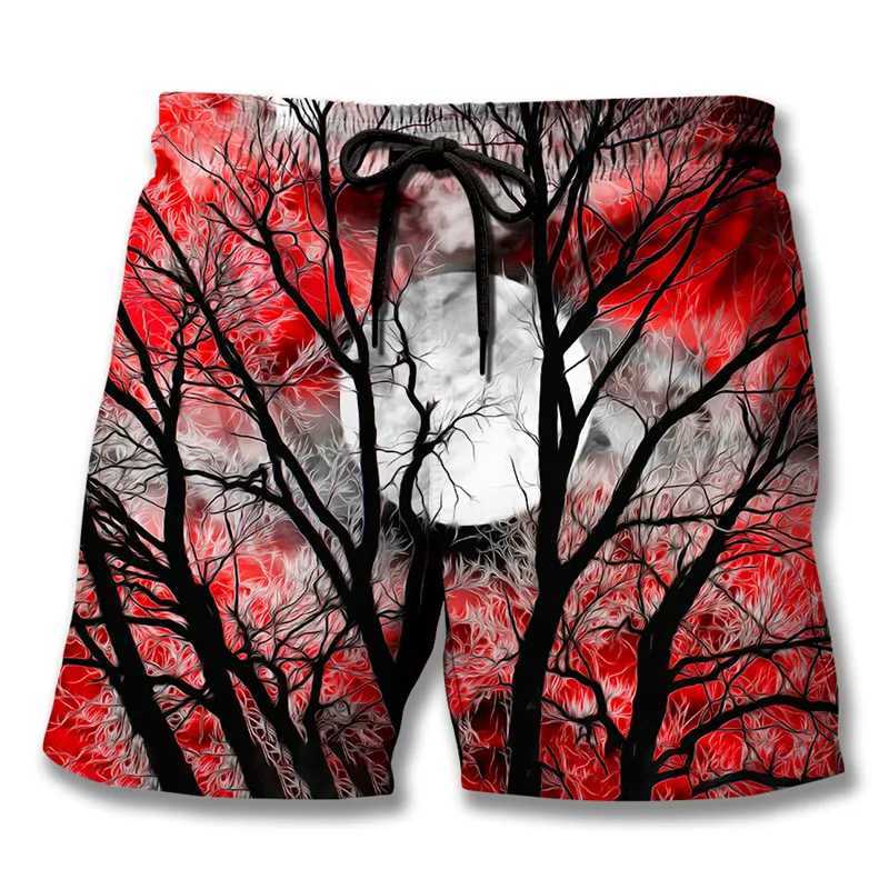 Summer Street Versatile Thin Beach Wear High end Fashion 3D Digital Printed Shorts Mens Large Handsome Loose ShortsXJ250304
