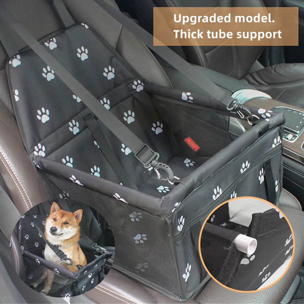 Pet Car Bed Carrier Safety Seat Bag Waterproof Basket Folding Hammock Carriers Bag For Cat Dogs Safety Travelling Mesh Bags Pad