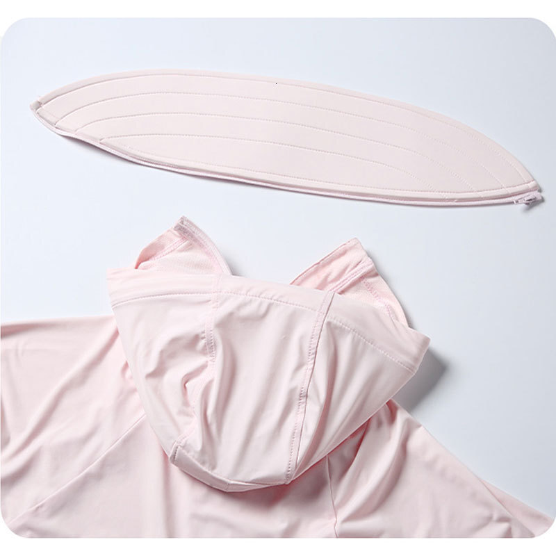 tracksuit Sunscreen clothes for women, made of original gauze with a cloud and ice like texture, detachable large brim, men's UV resistant UPF50+