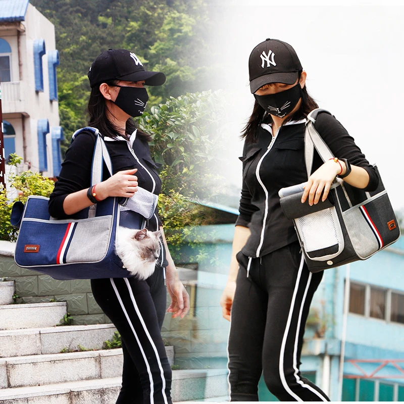 Cat Bags Portable Dog Carrier Bag Breathable Carrier Bags for Small Dogs Foldable Cats Handbag Travel Pet Bag Transport Bag