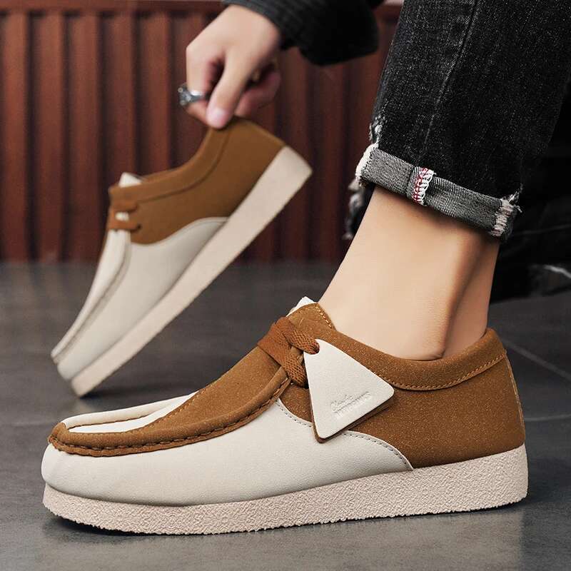 New Arrival Vintage Casual For Slip On Suede Sneakers Men Comfortable Walking Mens Boat Shoes Chaussures Homme