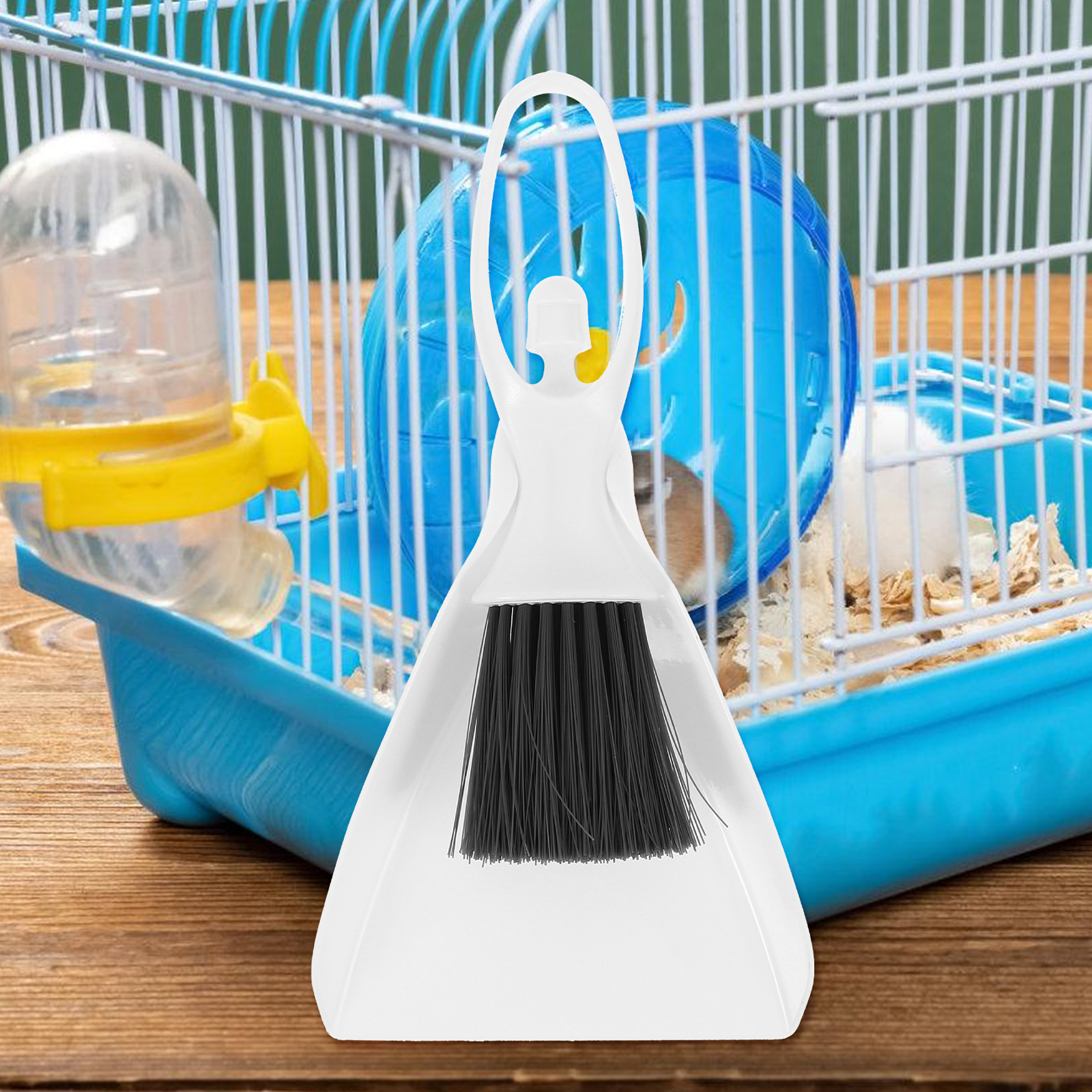 Broom and Dustpan Set Small Animal Cleaning Tools Hamster Rabbit Chinchilla Cage Hygiene White Brush Mini Plastic