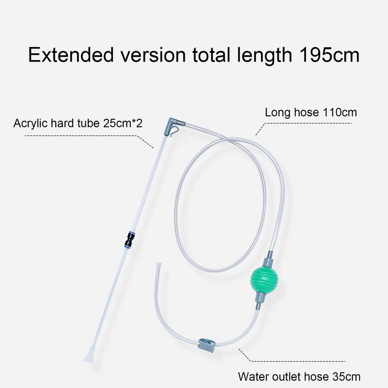 Fish Tank Gravel Vacuum Cleaner Gravel Cleaning Tool Aquarium Glass Cleaner Easy Water Change Siphon To Maintain Clear