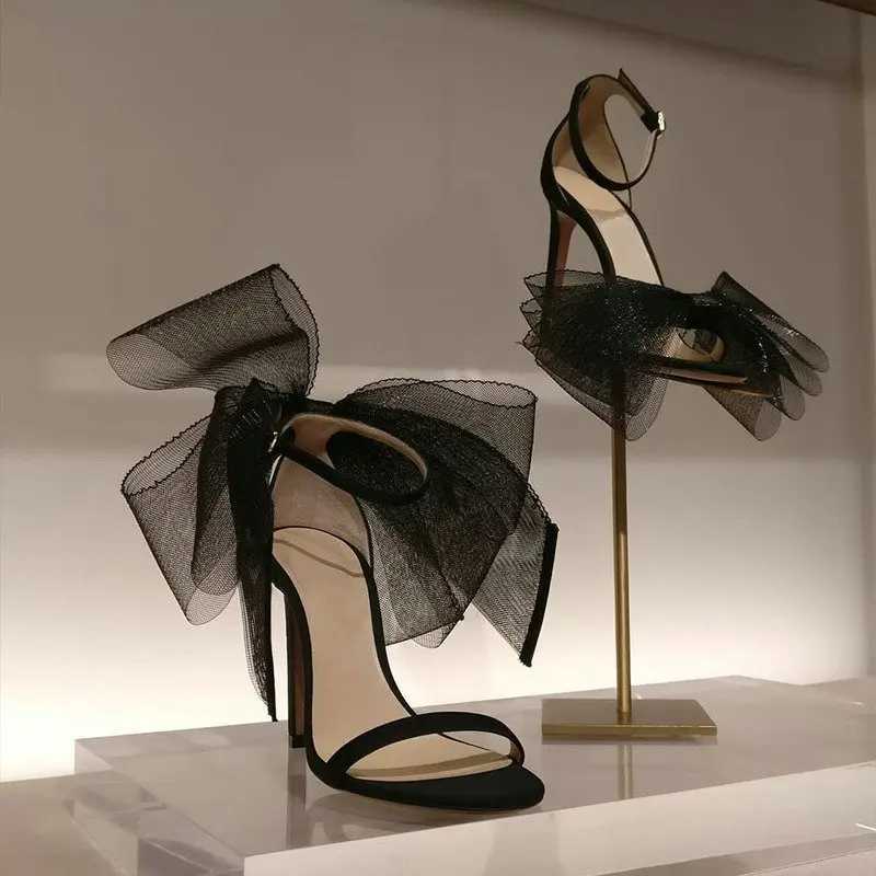 2025 Spring New Transparent Heels Rhine Special-shaped Heel Sandals Women Beautiful Sexy Fairy Wind Crystal SandalsXJ2500305