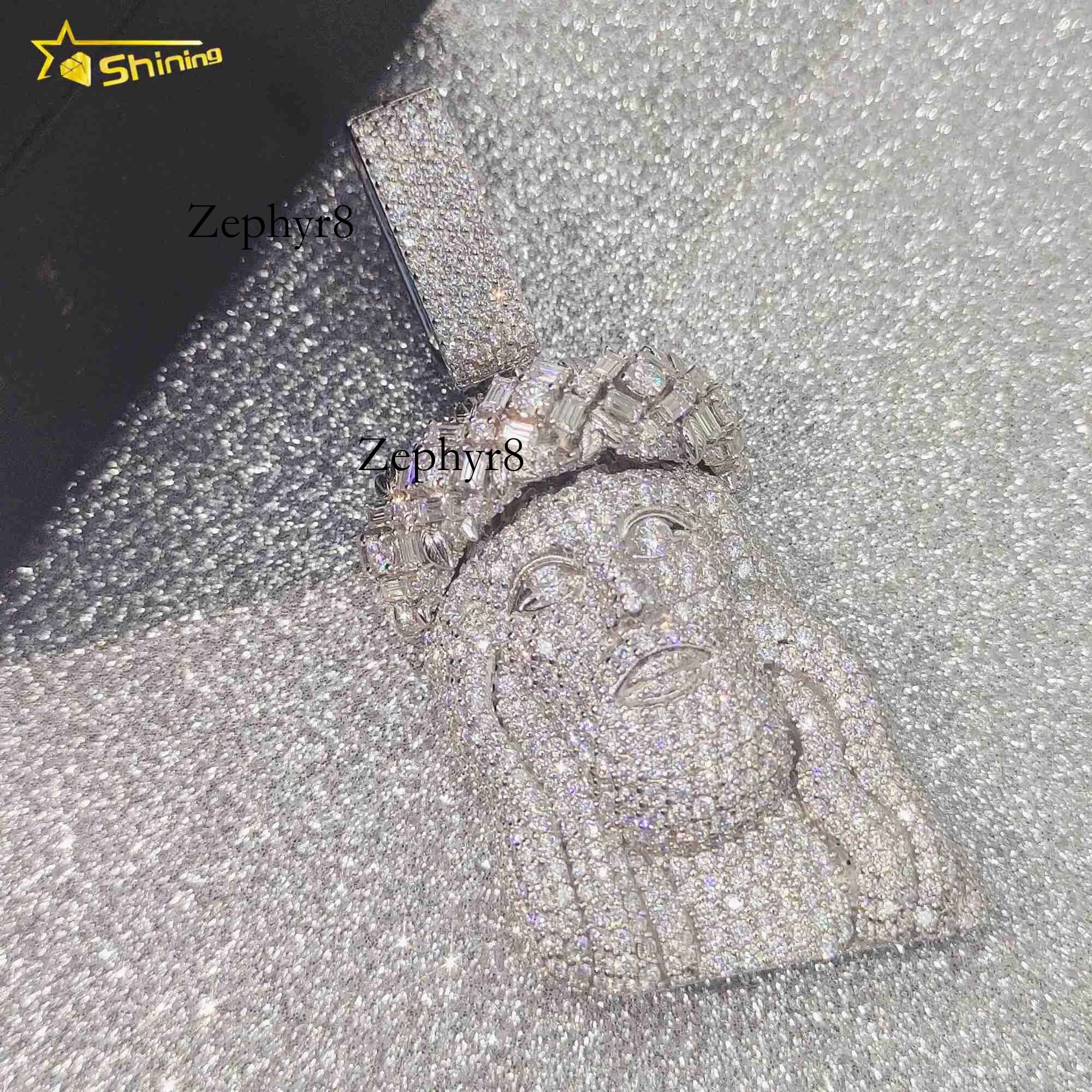 necklace moissanite chain custom pendant Pass Dia Tester FL Hip Hop Jewelry S Jesus