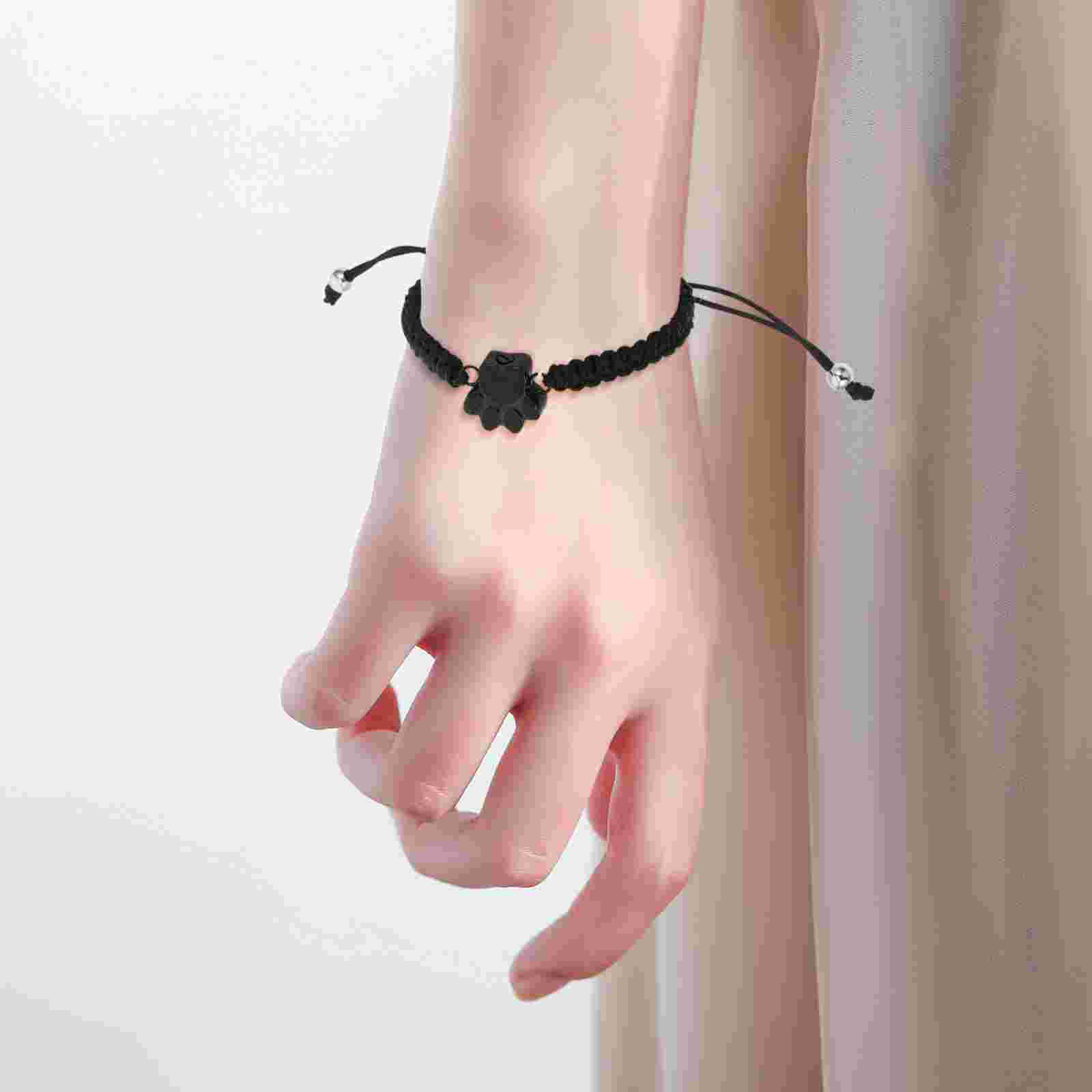 Pet Cremation Bracelet Jewelry for Ashes Dog Keepsake Souvenir Urns Braided Print