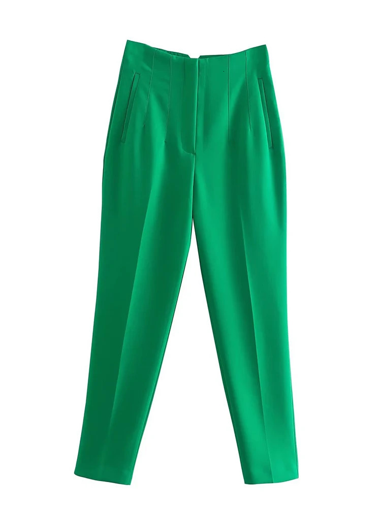 Willshela Women Fashion Straight Pants High Waist Front Zipper Trousers Vintage Full Length Female Chic Lady 250304
