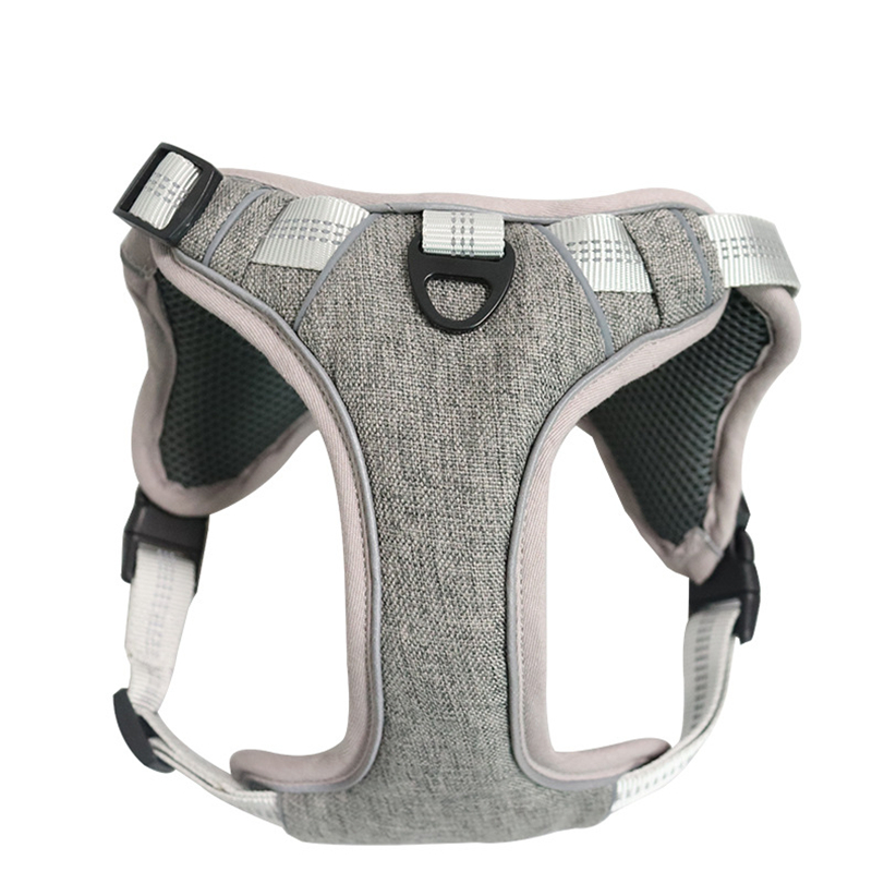 Dog Harness No Pull with 2 Leash Clips, Durable and Breathable Adjustable Soft Padded, Three Sturdy Safety Buckles Pet Harness with Easy Control Handl