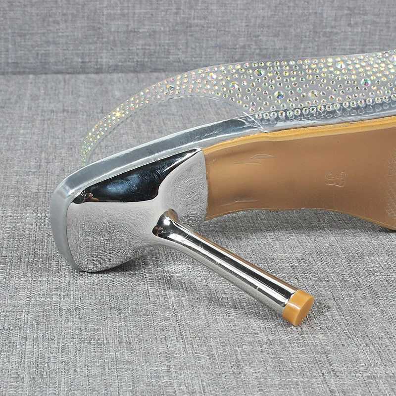 Sandals for Women 2024 Summer New PVC Crystal High Heel Sandals Stiletto Heel Ornamental Shoes Fi Party Sexy Womens SandalsXJ2500305